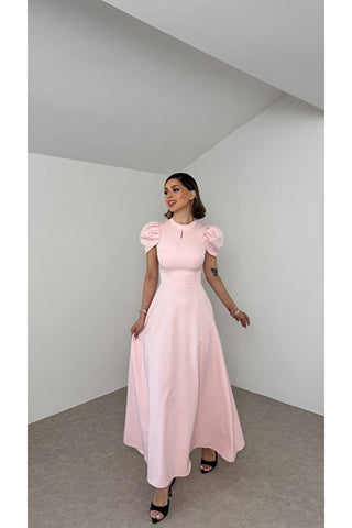 Aura Maksi Elbise - Pembe - EU3194