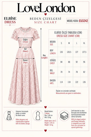 Tasarım Nazenin Elbise - Pembe - EU3242