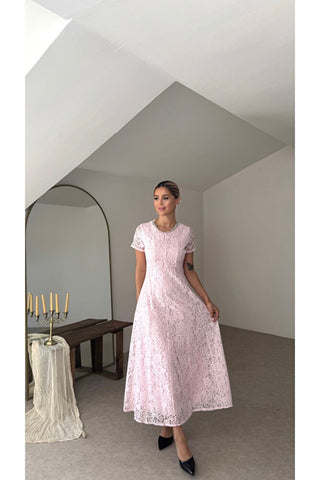 Tasarım Nazenin Elbise - Pembe - EU3242