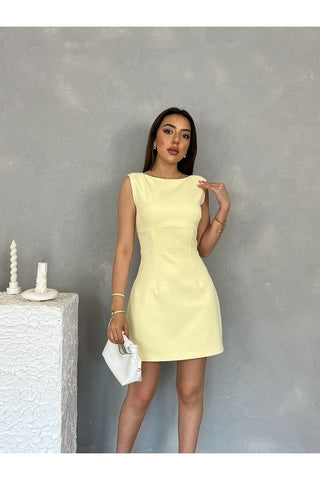 Belden Oturtmalı Mini Günlük Özel Gün Mezuniyet After Kadın Elbise