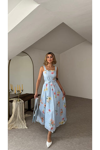 Flora Elbise - Mavi - EU3207