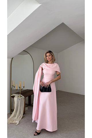 Premium Liora Elbise - Pembe - EU3252