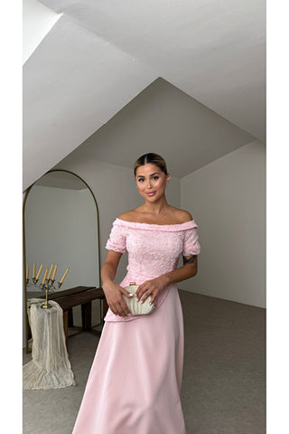 Premium Celine Elbise - Pembe - EU3249