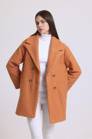 Oversize Kruvaze Buklet Kaban