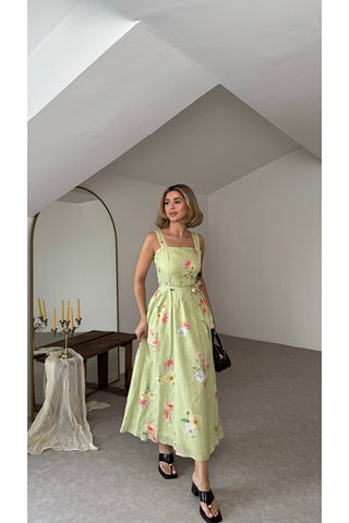 Flora Elbise - Yeşil - EU3207