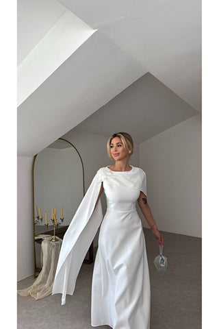 Premium Liora Elbise - Beyaz - EU3252