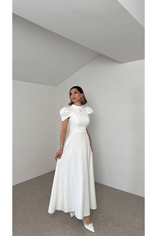 Aura Maksi Elbise - Beyaz - EU3194
