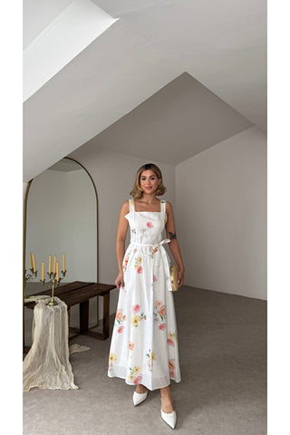 Flora Elbise - Beyaz - EU3207