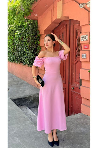 Düşük Kol Uzun Boy Straplez Özel Gün Düğün Kına Mezuniyet Nişan Kadın Elbise