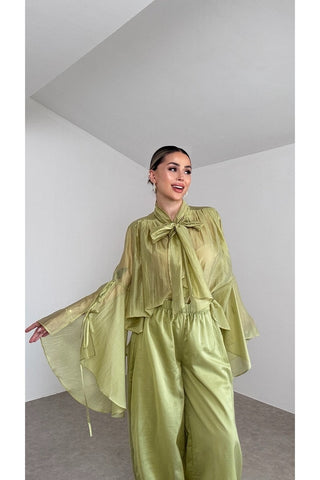 Liora Fiyonk Detaylı Takım - Kahve - K1004