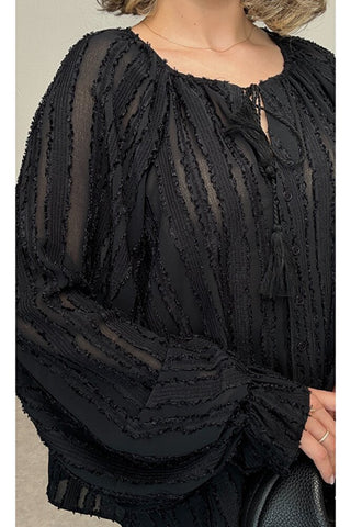 Oversize Bluz Ve Etek Takım-Siyah-EU2164