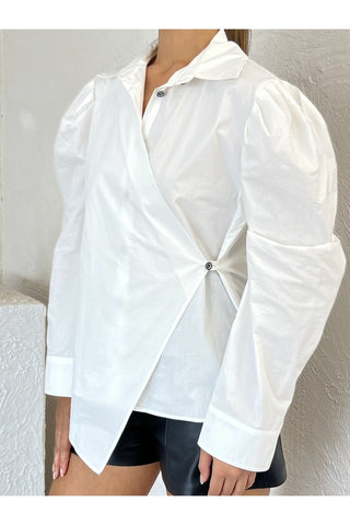 Önü Parça Detaylı Günlük Şık Marjinal Kadın Gömlek