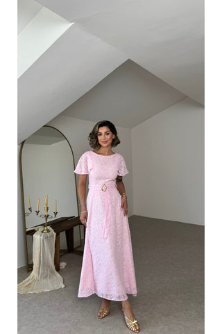 Bahar Esintisi Elbise - Pembe - EU3231