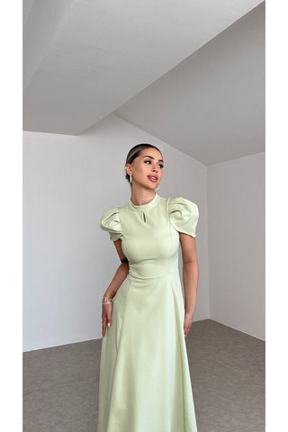 Aura Maksi Elbise - Yeşil - EU3194