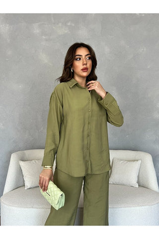 Oversize Modal Kadın Gömlek