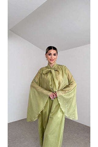 Liora Fiyonk Detaylı Takım - Yeşil - K1004