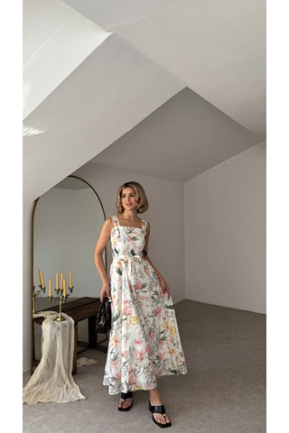 Florast Elbise - Beyaz - EUU3207