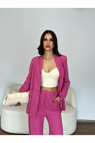 Keten Pantolon Ceket Takım