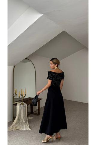 Premium Celine Elbise - Siyah - EU3249