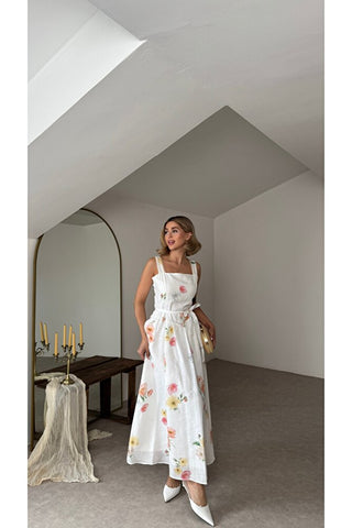 Flora Elbise - Beyaz - EU3207