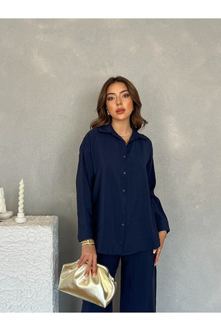 Oversize Modal Kadın Gömlek
