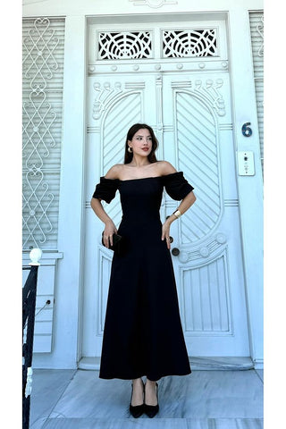 Düşük Kol Uzun Boy Straplez Özel Gün Düğün Kına Mezuniyet Nişan Kadın Elbise