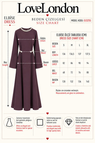 Amour Uzun Kol Elbise - Siyah - EU3255