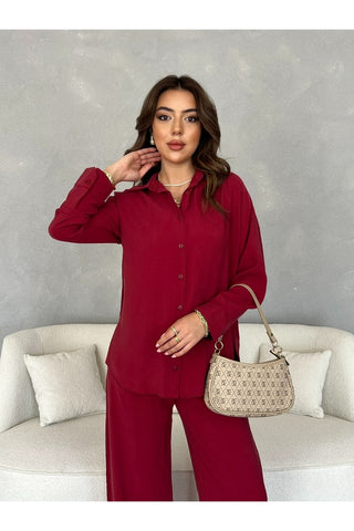 Oversize Modal Kadın Gömlek