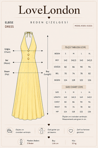 Sole Halter Yaka Maxi Elbise - Beyaz - EU3211