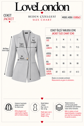 Fletolu Astarlı Slim Blazer Ceket-Mürdüm -EU8063